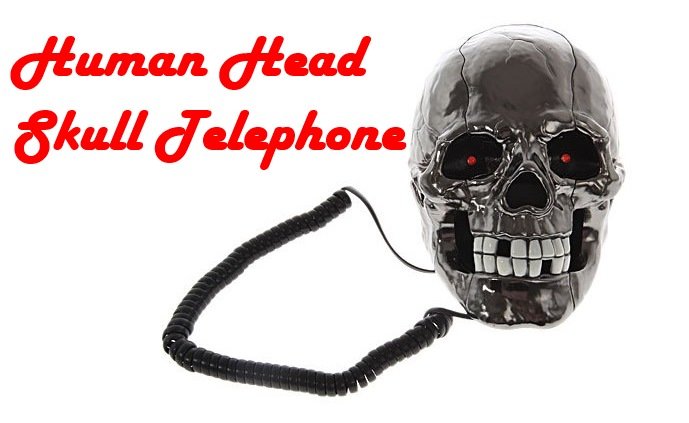 Телефон-череп с LED подсветкой – оригинальный предмет интерьера