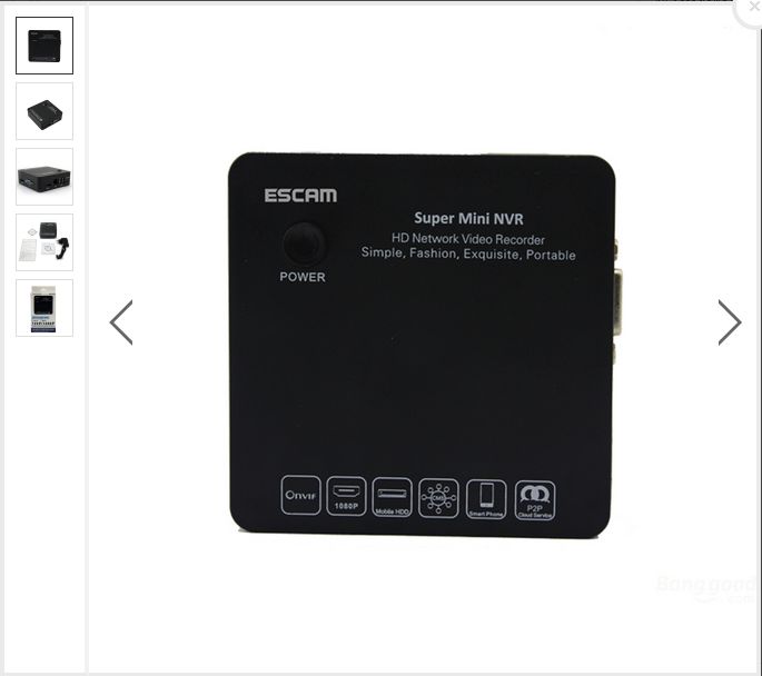Escam MINI NVR N6200 - очень компактный FullHD видеорегистратор для IP камер