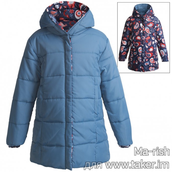 Описание куртки для девочки школьного возраста Hatley Reversible Puff Jacket