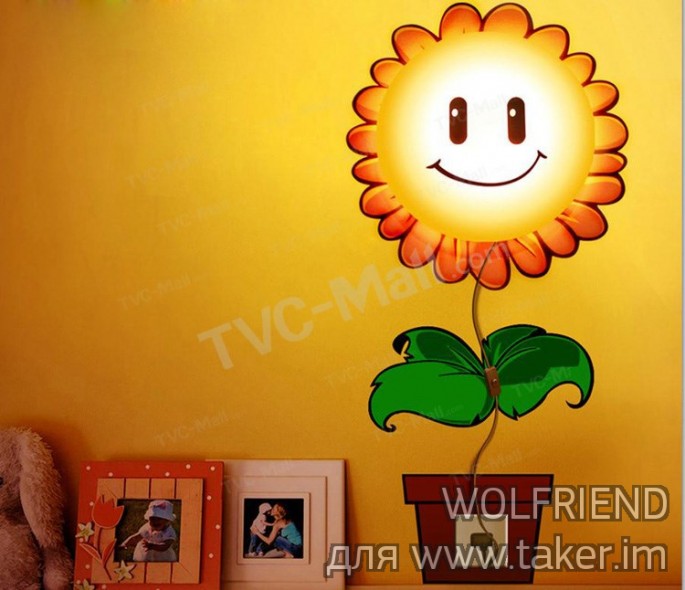 DIY светильник в виде подсолнечника, Lamp Sunflower DIY 3D Wall Sticker