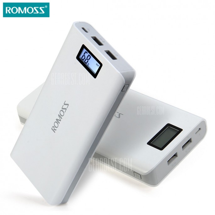 Повербанк ROMOSS Sense 6 Plus с LCD на 20000mAh
