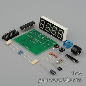 С51 (YSZ-4) Электронные часы-конструктор на микроконтроллере