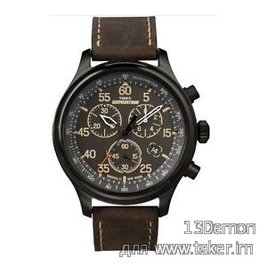 Часы Timex T49905 Mens Expedition Leather Chronograph 100 Meter