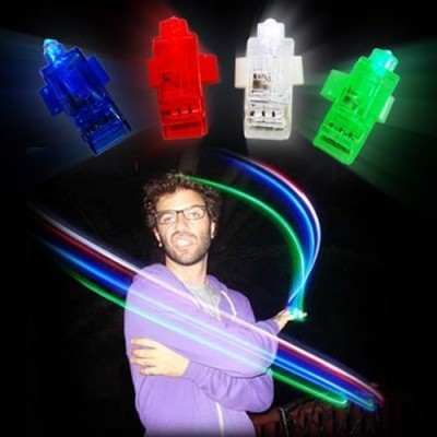 LED Finger Light для веселого времяпровождения или для Фризлайта (Freezelight), 4 pcs Multi-Color LED Party Light Finger Laser Beam Torch Ring