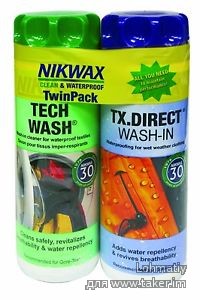  Nikwax Tech Wash® и TX.Direct® Wash-In. Стираем и пропитываем одежду из мембраны. 