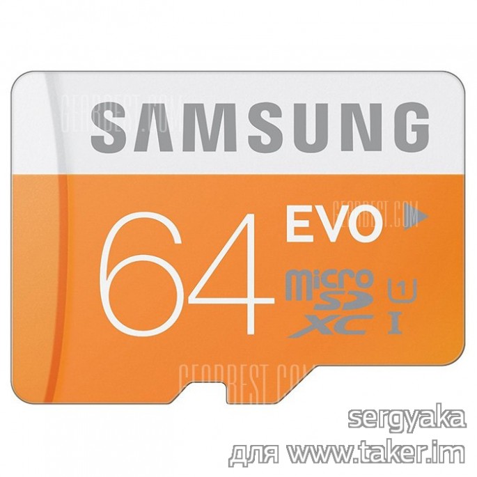 Original Samsung 64GB EVO Class 10 Micro SDXC Memory Card