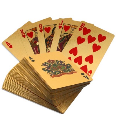 Золотая колода игральных карт (полная колода из 54 карт)