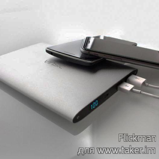 Тонкое портативное зарядное устройство/Power bank/USB батарея Vinsic Alien /20000mAh