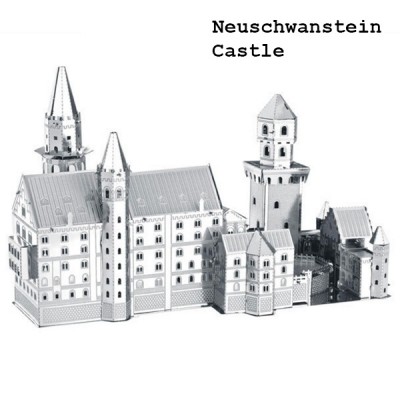 Металлический 3D пазл, маленькая модель 'Замка Нойшванштайн', Neuschwanstein Castle 3D Puzzle 