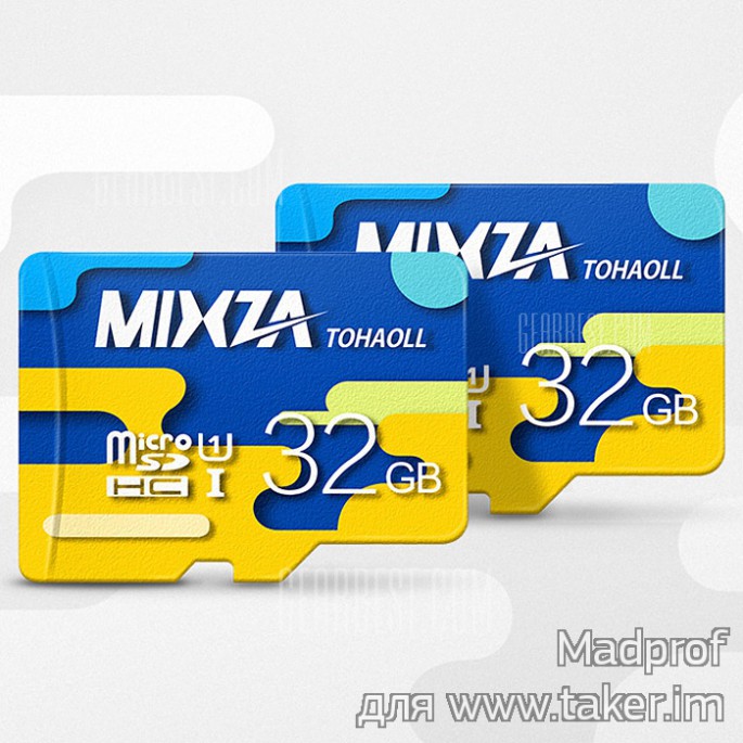 Карта памяти Mixza на 32 GB за 6$