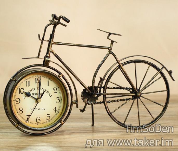 Часы настольные ретро «Велосипед»