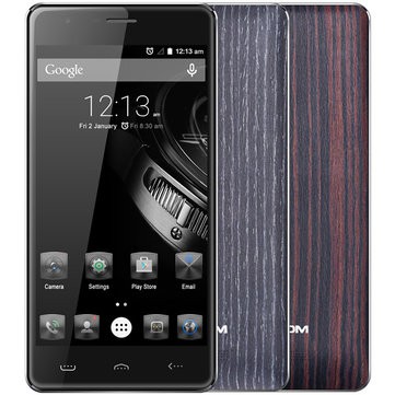 HomTom HT5 - 5" бюджетный смартфон с хорошей батареей, поддержкой 4G LTE и "деревянной" задней крышкой.