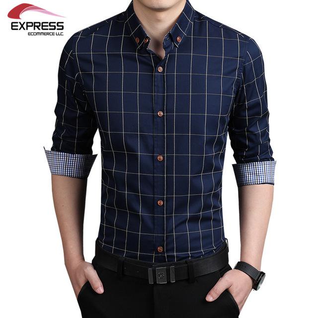 Представительная мужская рубашка Camisa Social Masculina Chemise Homme M-5XL