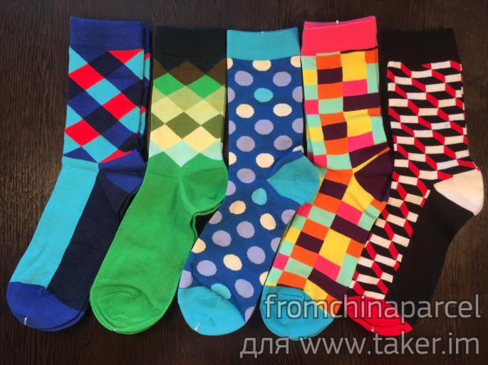 Мужские цветные носки 