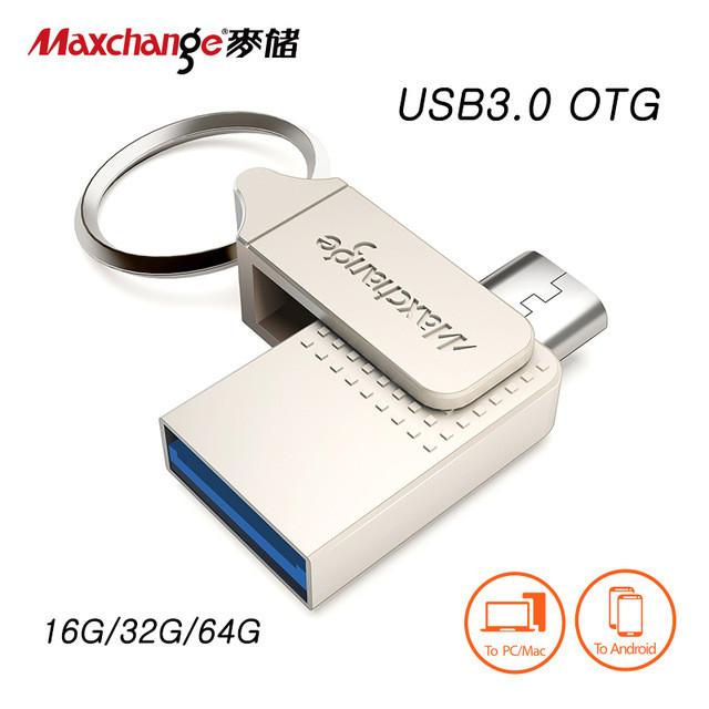 Флешка Maxchange  USB 3.0 с OTG на 32 Гб