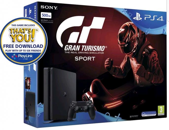 Sony Playstation 4 slim с игрой Gran Turismo Sport