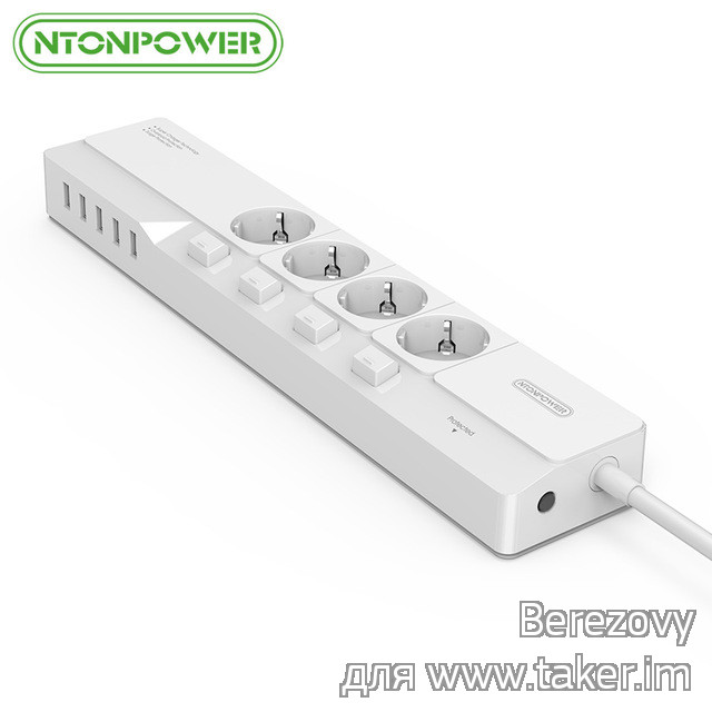NTONPOWER NSJ-4A5U-EU - обстоятельная переноска на стол (5 USB/40W+4AC/ 4000W)