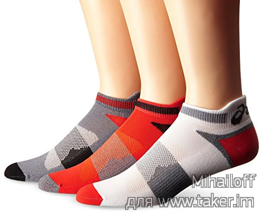 Носки для кроссовок ASICS Unisex Quick Lyte Cushion Single Tab, 3 пары.