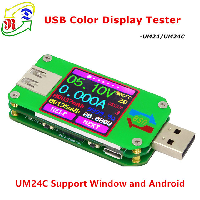 "Умный" USB-тестер RD UM24C с цветным дисплеем и Bluetooth 