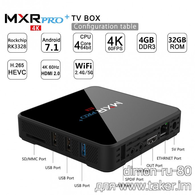 Обзор ТВ приставки MXR PRO Plus с 4 Гб оперативной памяти.