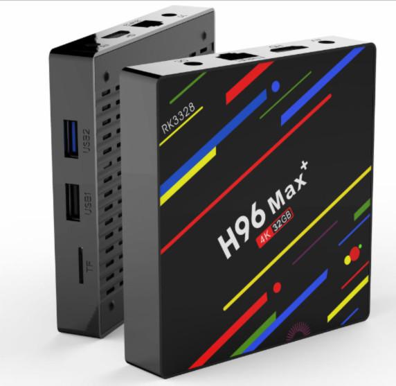 ТВ бокс H96 Маx+  на чипе RK3328/ 4GB RAM/ 32GB ROM/ Android 8.1/ 4K /USB3.0 - USB2.0/ HDMI/ AV/TF