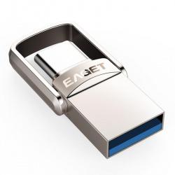Флешка EAGET CU20 USB3.0 USB OTG Type C 64GB Metal USB Flash Drive Dual Plug