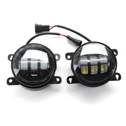 Двухцветные водонепроницаемые противотуманные LED фары 30+30Вт, с четкой СТГ, для Ford F150 / Honda / Nissan / Subaru / Acura и д.р.