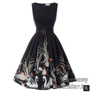 Элегантное черное платье с цветочными мотивами c магазина Belle Poque